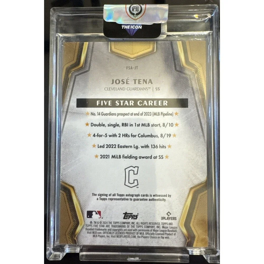 2024 TOPPS BASEBALL FIVE STAR JOSE TENA / ROOKIE AUTO